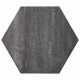 Soft Comfort zeskant grijs zwart 60/52,5x30x4cm