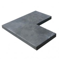 Siam bluestone vijverrand hoekstuk verzoet met facet 50/50x20x3cm Siam bluestone vijverrand hoekstuk verzoet met facet 50/50x20x3cm