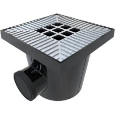 Garden Drain Afvoerput 20x20cm Aluminium grijs