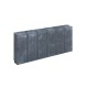 Blokjes palissadeband vierkant zwart 8x25x50cm