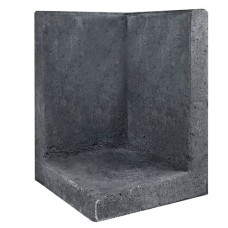 L-hoekelement zwart 40x40x60cm Gardenlux