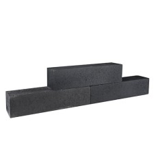 Palissade Block zwart 60x15x15cm