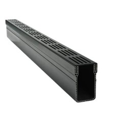 Aquadrain black grating 100x10x6,5cm