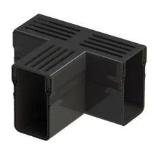 Aquadrain black grating tee section 6,5cm