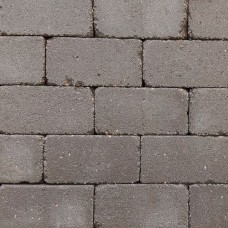 Antieke trommel betonstraatsteen 21x10,5x6cm mangaan gebakken