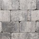 Trommelsteen grijs zwart 21x14x7cm